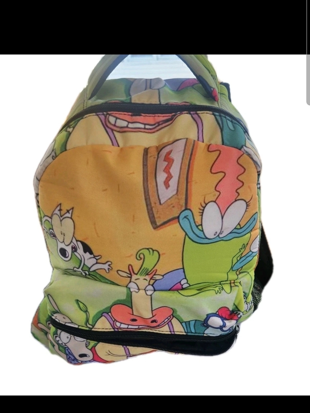 Retro 90s Nickelodeon Characters Mash-up Backpack. Rocko's Modern, Ren&Stimpy